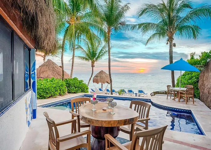 Oceanfront Pool 3 King Beds Villa Tulum